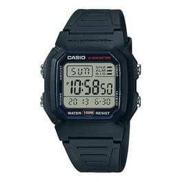 Casio men's lcd black resin strap watch online