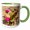 Green/White, variant on 3drose, Imperial Sand Dunes Recreation Area, Ca. Evening Primrose Flowers., 15oz Two-tone Yellow Mug