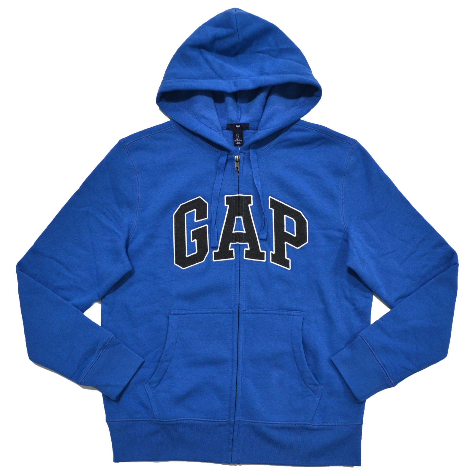 GAP Mens Fleece Arch Logo Full Zip Hoodie (XL, Blue) - Walmart.com