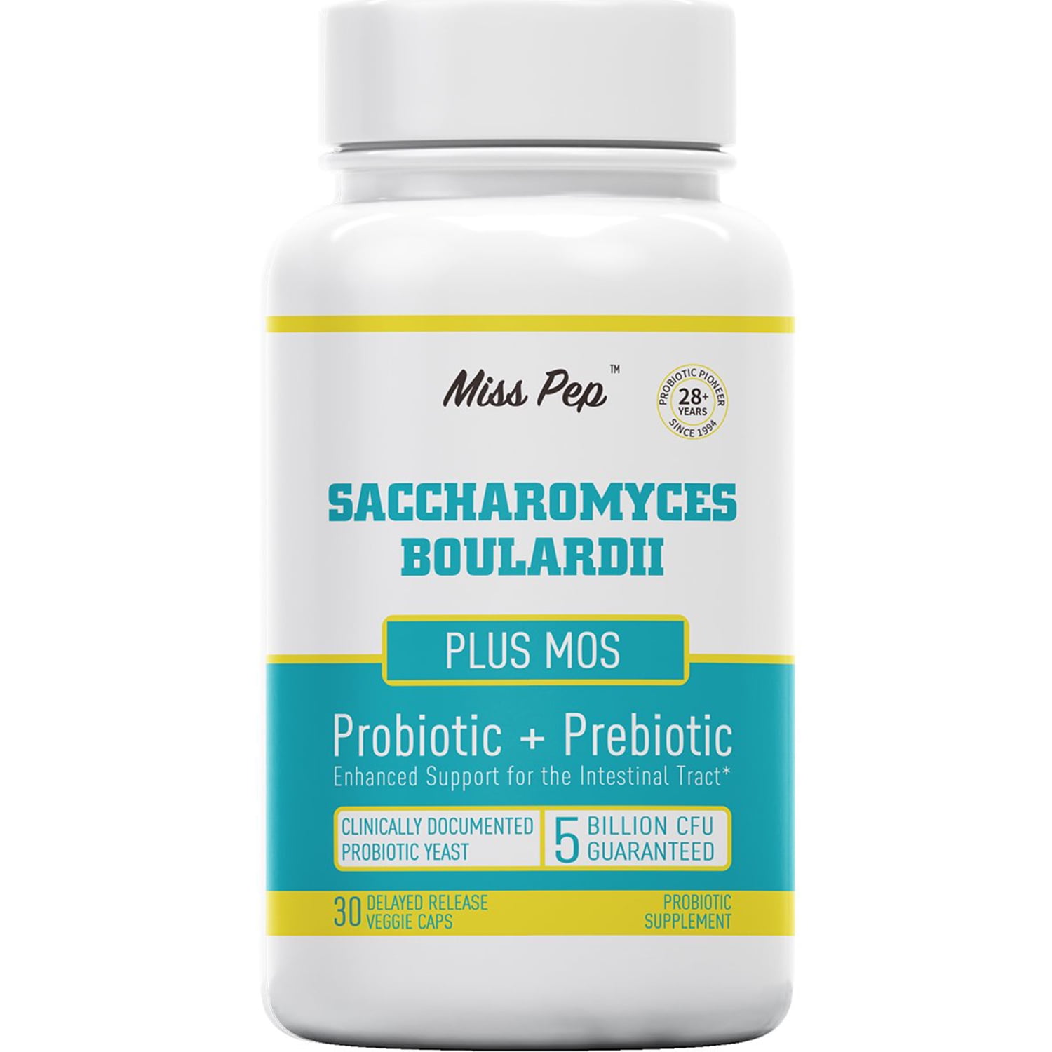 250 mg Saccharomyces Boulardii Probiotics for Gut Health, Plus MOS