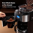 thumbnail image 2 of Ge 10-Cup Drip Coffee Maker with Built-in Burr Grinder & Programmable Timer, 1.5L Water Tank, Auto Keep-Warm, Reusable Filter - Fresh Ground Coffee Machine (Black), 2 of 4