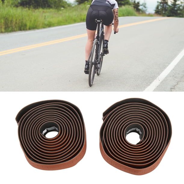 Ruban De Guidon Vélo – Paire En Cuir PU Antidérapant – Respirant, Léger, Imperméable – Pour Vtt Et Vélo De Route – Marron