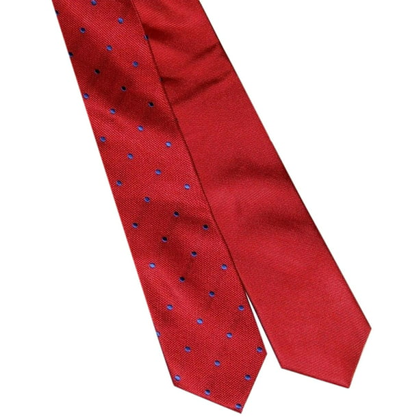 er mere end Fejde glimt Tommy Hilfiger Mens Double Ended Distinct Silk Tie Red Necktie - Walmart.com