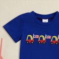thumbnail image 4 of Toddler Baby Boy Summer Clothes Infant Baby Outfit SetsShort Sleeve Embroidery Letter T Shirt With Plaid Shorts Summer Outfits Set, 4 of 6