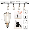 thumbnail image 1 of ST38 String Lights Outdoor Garland Connectable Shatterproof Waterproof Plastic LED Bulb Dimmable Patio Garden Decor Fairy Lighst, 1 of 5