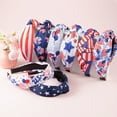 thumbnail image 6 of TNOBHG American Flag Hair Accessories American Flag Headband Women Girls White Blue Elastic Hair Hoop Anti-slip Knot Design Headgear Patriotic 4th of July, 6 of 8