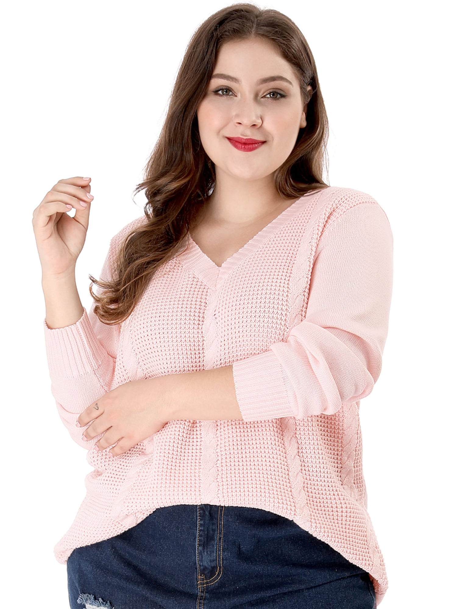 plus cable knit sweater