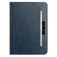thumbnail image 3 of ELEHOLD Folio Folding Leather Case For iPad mini 5/4/3/2/1, Slim Stand Protective Cover Vacuum Suction Cup Design with Cash & Card Slot & Wrist Band, Auto Wake/Sleep, Darkblue, 3 of 9
