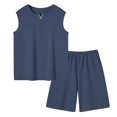 thumbnail image 2 of CHUMUD Shorts Sets for Men 2 Piece Outfits Cotton Tracksuits Summer Matching Set Sleeveless Tank Top Elastic Waist Shorts Set Casual Athletic (Avail for Big & Tall), 2 of 9