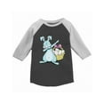 thumbnail image 1 of Awkward Styles Dabbing Easter Bunny Raglan Shirt for Toddlers Funny Easter Dab Jersey for Boys Cute Easter Bunny 3/4 Sleeve Shirt for Girls Easter Egg Gifts for Kids Easter Holiday Baseball Jersey, 1 of 4