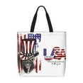 thumbnail image 1 of Balery Patriotic Skull Art Bolsa de Mano para Mujeres con Cremallera, Bolsa de Gimnasio con Compartimentos, Bolsa para Laptop, Bolsa para Trabajo, 1 of 7