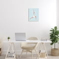 thumbnail image 2 of Nina Blue Yoga Crescent Moon Pose Human Working out 13 in x 19 in Framed Painting Art Print, by Stupell Home Décor, 2 of 5