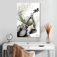 thumbnail image 2 of Elephant Stock The Violin Solo Wall Art - Vertical Canvas Wall Art - Living Room Wall Decor - Music Canvas - Gray And Gold Decor By Ashvin Harrison - 20" x 30", 2 of 4