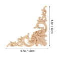 thumbnail image 2 of RUNROTOO 6Pcs Unpainted Wood Carved Applique Decorative Home Decor Accents for Interior Design, 2 of 8
