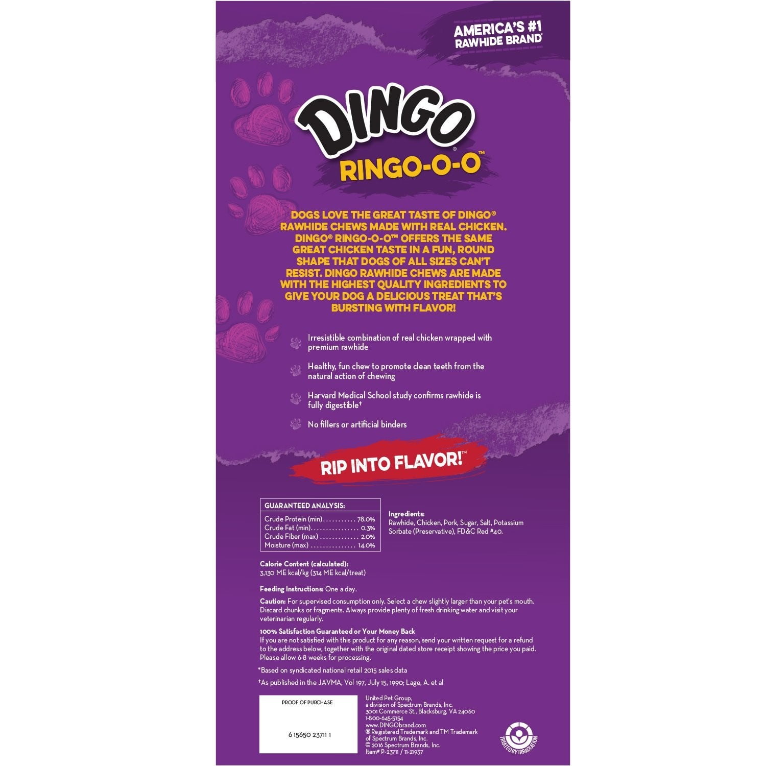 Dingo Ringo-O-O Rawhide Chew for All Dogs, 5 Count