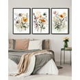 thumbnail image 7 of Drsoum Large Flower Wall Decor 24x36in3pcs Black Framed Colorful Floral Wall Hanging Decor Botanical Pictures Canvas Wall Art, 7 of 7