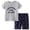 Grey, variant on Xudanell Boys Girls Pajama Set 2 Piece Little Kids Pajamas Pjs Short Sleeve Rayon Summer Sleepwear 2-7Years (Light Blue, 12-18 Months)
