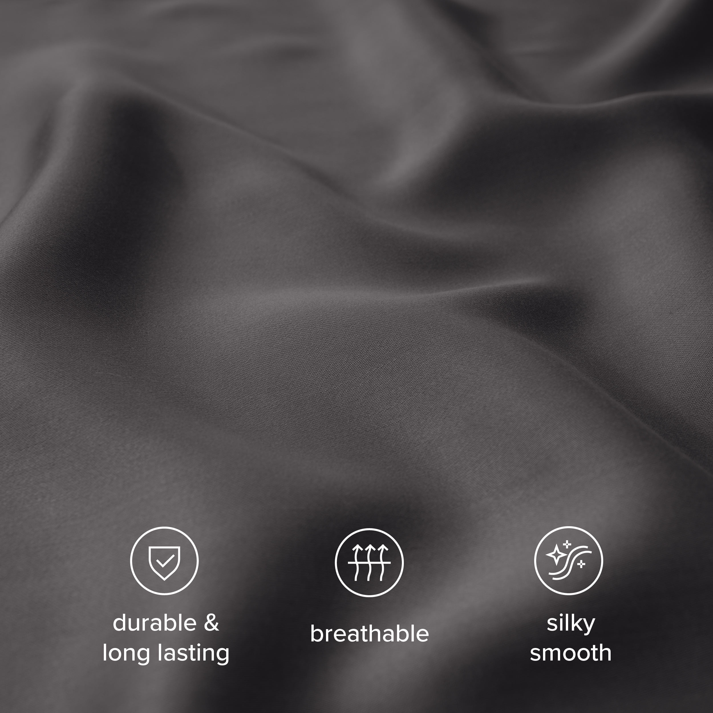 Bare Home TENCEL™ Duvet Cover Set - Lyocell derived from Eucalyptus - King/Cal King, Forged Iron Gray