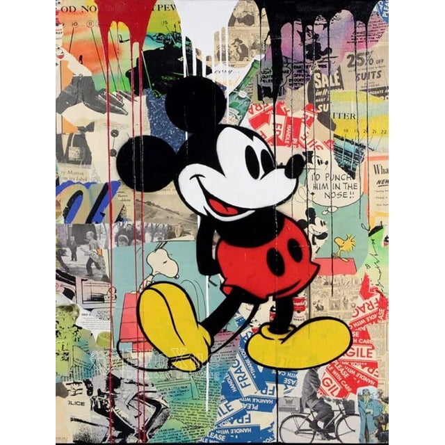 Disney-pintura de diamantes de dibujos animados coloridos, Mickey, Hada, polvo, Graffiti, imagen de moda, punto de cruz, diamantes de imitación, mosaico hecho a mano, arte