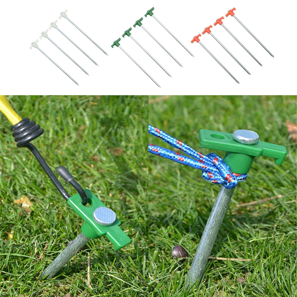 4lots Universals Ice Fishing Anchors Tool Multifunctional Beach Tent Pegs for Camping and Outdoor Adventures