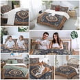 thumbnail image 5 of 3 Piece Blue Burnt Orange Boho Duvet Cover Set Queen Size, Microfiber Comforter/Quilt Cover with Corner Ties and 2 Pillowcases, Antique Southwestern Tribal All Season Soft Bedding with Zipper Closure, 5 of 8