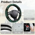 thumbnail image 6 of HUIACONG Green Mandala Golf Cart Steering Wheel Cover Soft Flannel Fabric Golf Cart Steering Wheel Protection Warm Comfortable Interior Universal Fit EZGO Yamaha Club Cars, 6 of 7