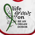 thumbnail image 4 of Inktastic Life Grows On- Be an Organ Donor Boys or Girls Baby Bib, 4 of 4