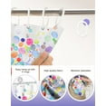thumbnail image 3 of Polka Dot Shower Curtain for Kids Watercolor Cute Colorful Shower Curtain Set Waterproof Fabric Kids Bathroom Curtain with 12 Hooks 72''''x72'''', 3 of 6