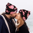 thumbnail image 5 of Yiaed Hearts Print Winter Beanie for Men Women, Fleece Lined Beanie Soft Warm Knit Hat Ski Stocking Cuffed Ca, 5 of 6