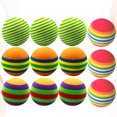 thumbnail image 4 of 12Pcs Stripe Pattern Balls EVA Ball Colorful Balls Cat Pet Playing Balls Training Ball (4 Styles), 4 of 8