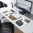 thumbnail image 2 of Long Mouse Pads for Desk,Gray and Orange Halloween Pumpkins Desk Mats on Top Of Desks, Desk Mouse Pad Extra Large with 3mm Non-Slip Base and Stitched Edge for Gaming,Office,Work,Home 31.5"x11.8", 2 of 6