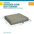thumbnail image 3 of Duck Covers Weekend Water-Resistant Outdoor Dining Seat Cushion, 21 x 19 x 3 inch, Moon Rock, 3 of 8