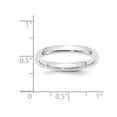 thumbnail image 3 of Ladies Platinum Comfort Fit 3mm Wedding Band Ring, 3 of 4
