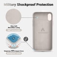 thumbnail image 5 of iPhone XR Phone Case, Silicone Ultra Slim Protective Case with [Soft Anti-Scratch Microfiber Lining] Shockproof Bumper for iPhone XR, 6.1 inch, Stone, 5 of 7