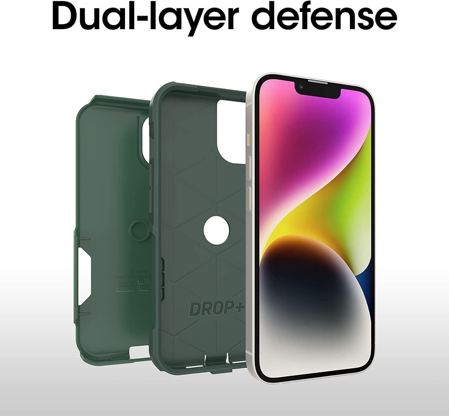 OtterBox Commuter Series Case for iPhone 14 & iPhone 13, Green