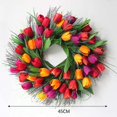 thumbnail image 5 of Corona de puerta artificial YUANXCMXG de tulipanes 45 cm, 5 of 5