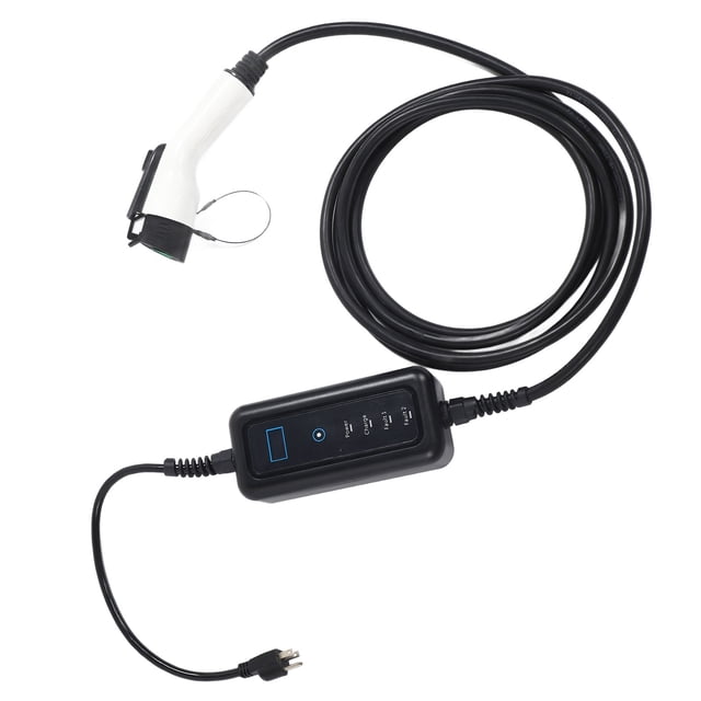 Cable de carga para vehículos eléctricos de nivel 1, tipo 1, SAE J1772, estándar, 240 V, 3,5 kW, 16 A, 4,5 m de largo, enchufe estadounidense de 100 a 240 V