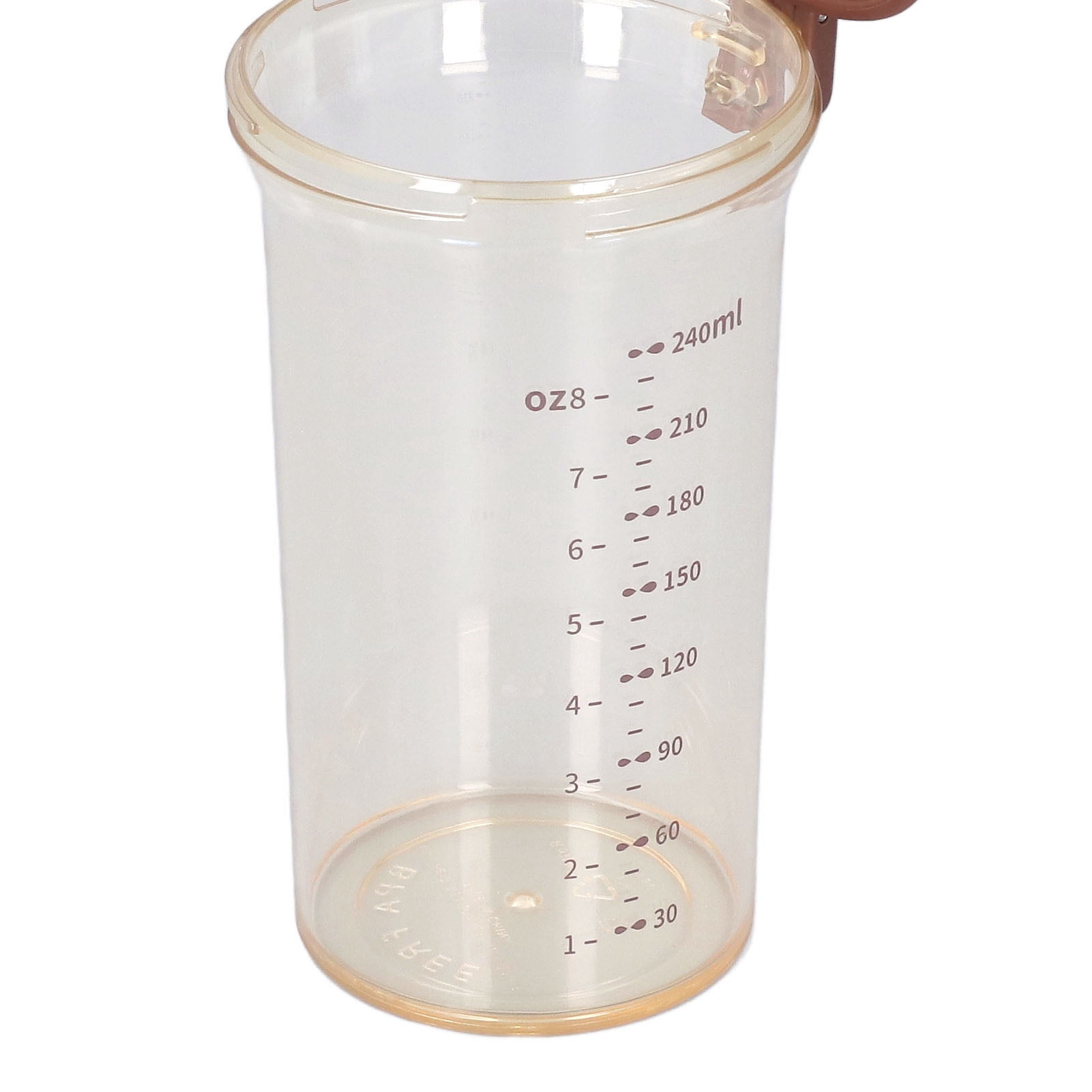 YAHHU Anti-Colic Infant Feeding Breastmilk Bottle Wide Mouth Flip Top PPSU Baby Bottle 8 oz (240ml), Brown, 1 Round Hole 0-3 Months