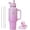 Gradient Pink, variant on BUZIO 40 oz Water Bottle Fits in Cup Holder Insulated Tumbler with Handle Water Flask with 2 Lids Wide Mouth Travel Mug,Deep Black