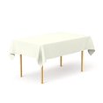 thumbnail image 2 of Pomp Ivory 60 x 102 Inch Premium Polyester Tablecloth Wrinkle Stain Resistant Easy care Fabric Fits 6FT Rectangle Table, 2 of 4