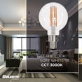 thumbnail image 4 of Bulbrite 862875 Pack Of (4) 4 Watt Vintage Edison Dimmable G16 Candelabra (E12) Led Bulbs, 4 of 5