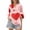 Pink, variant on Valentine's Day Women Print Long Sleeve Round Neck Top Cute Casual Shirt Gift Affordable & Comfortable Blouse Beige L