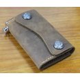 thumbnail image 3 of Cartera para llaves de piel auténtica de grano completo para mujer y hombre, funda para llavero, bolso, billetera, color negro MC803, envío gratis, 3 of 5