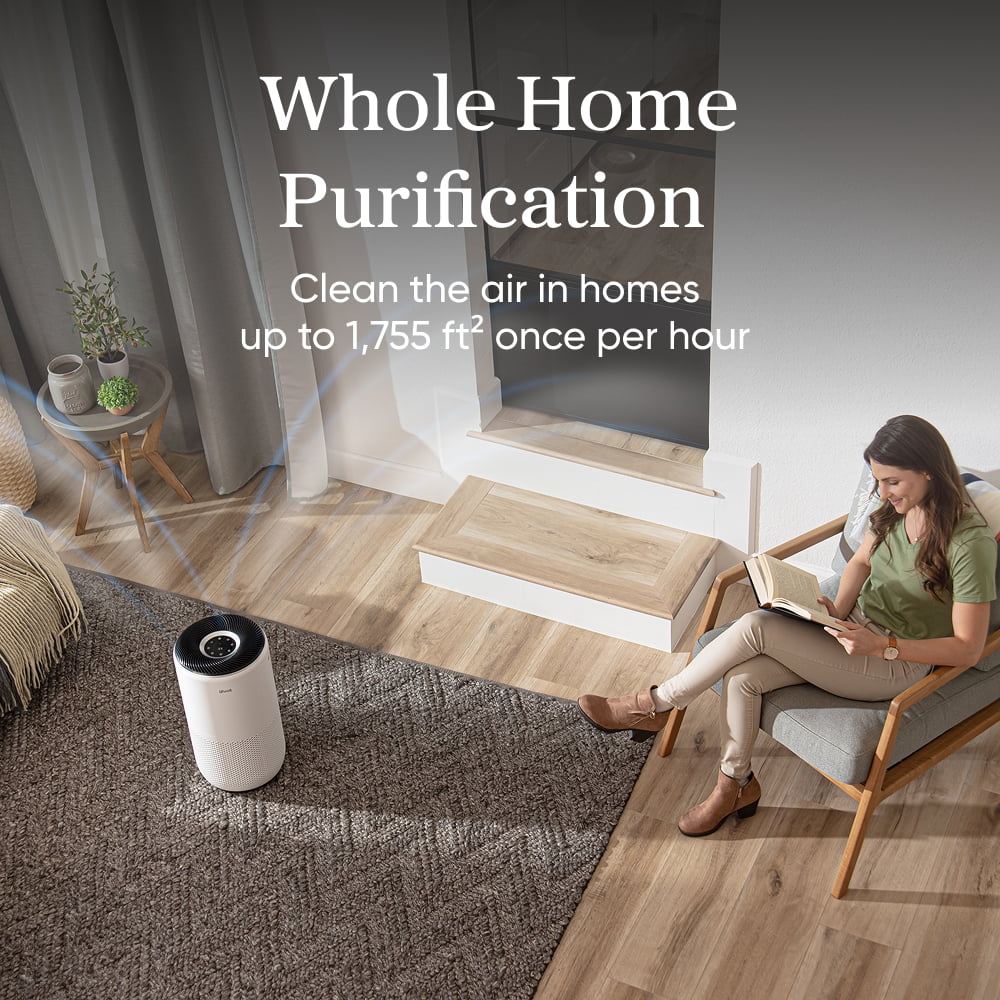 Levoit PlasmaPro® 400S-P 1755 Sq Ft 3-Stage Filtration for Large Rooms Smart Air Purifier, White