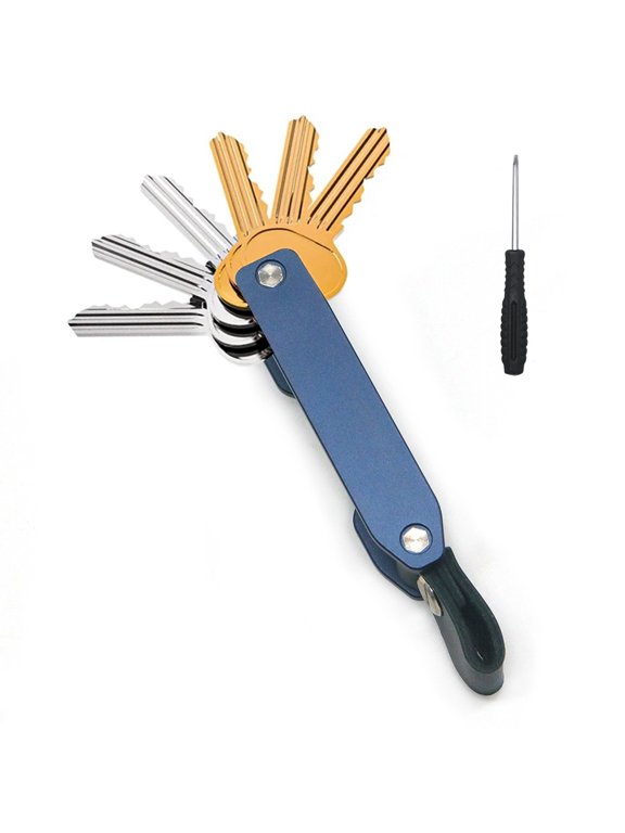 Compact Key Organizer, Minimalist Metal Key Holder, Key Box That Secures 2-6 Keys, Unisex