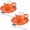 Orange, variant on Porcelain Espresso Cup Set with Saucer & Stainless Steel Spoons, 80ml/2.7Oz, 2 Pack