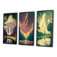 thumbnail image 3 of Designart "Vintage Central Park Poster of New York I" City Framed Wall Art Set Of 3 - White Traditional Frame Canvas Set For Living Room Decor, 3 of 6