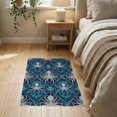 thumbnail image 3 of ODIKA Octopus Ocean Mosaic Nautical Tentacle Wave Border Navy Animals Refined Non-Slip Low Profile for Hallway, Study Room, Playroom, 3 of 7