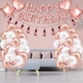 thumbnail image 3 of 1 de and rosa Paillette Banner de combinación de suministros felices Fondo Streamer decoración de cumpleaños para, 3 of 5