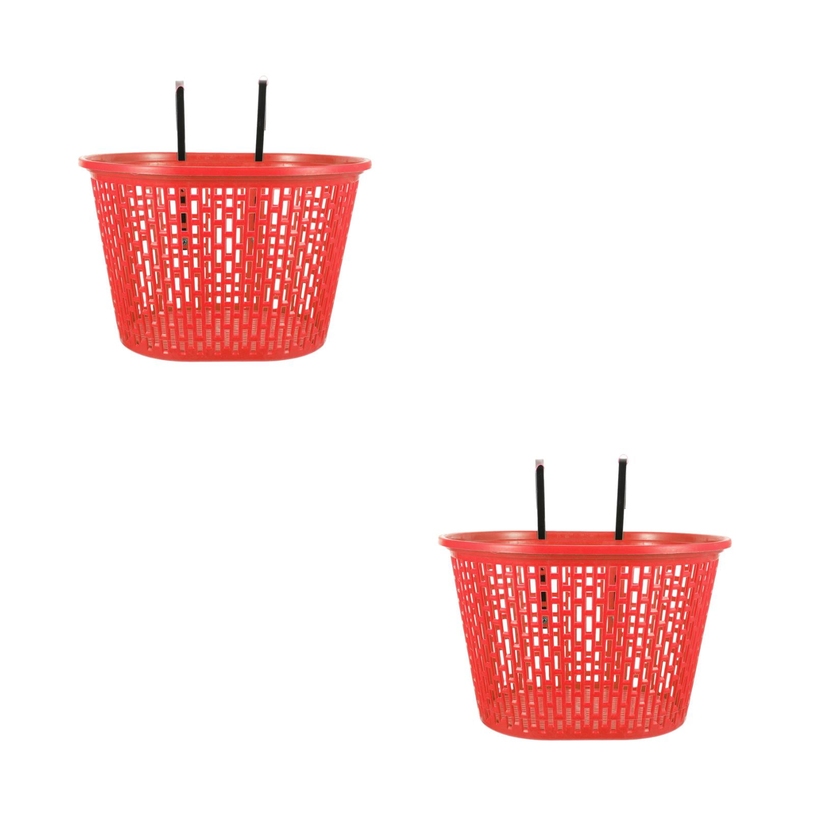 TAILTOSS  Bike Basket for Outdoor - Dark Red, Smooth Surface, 2Pcs